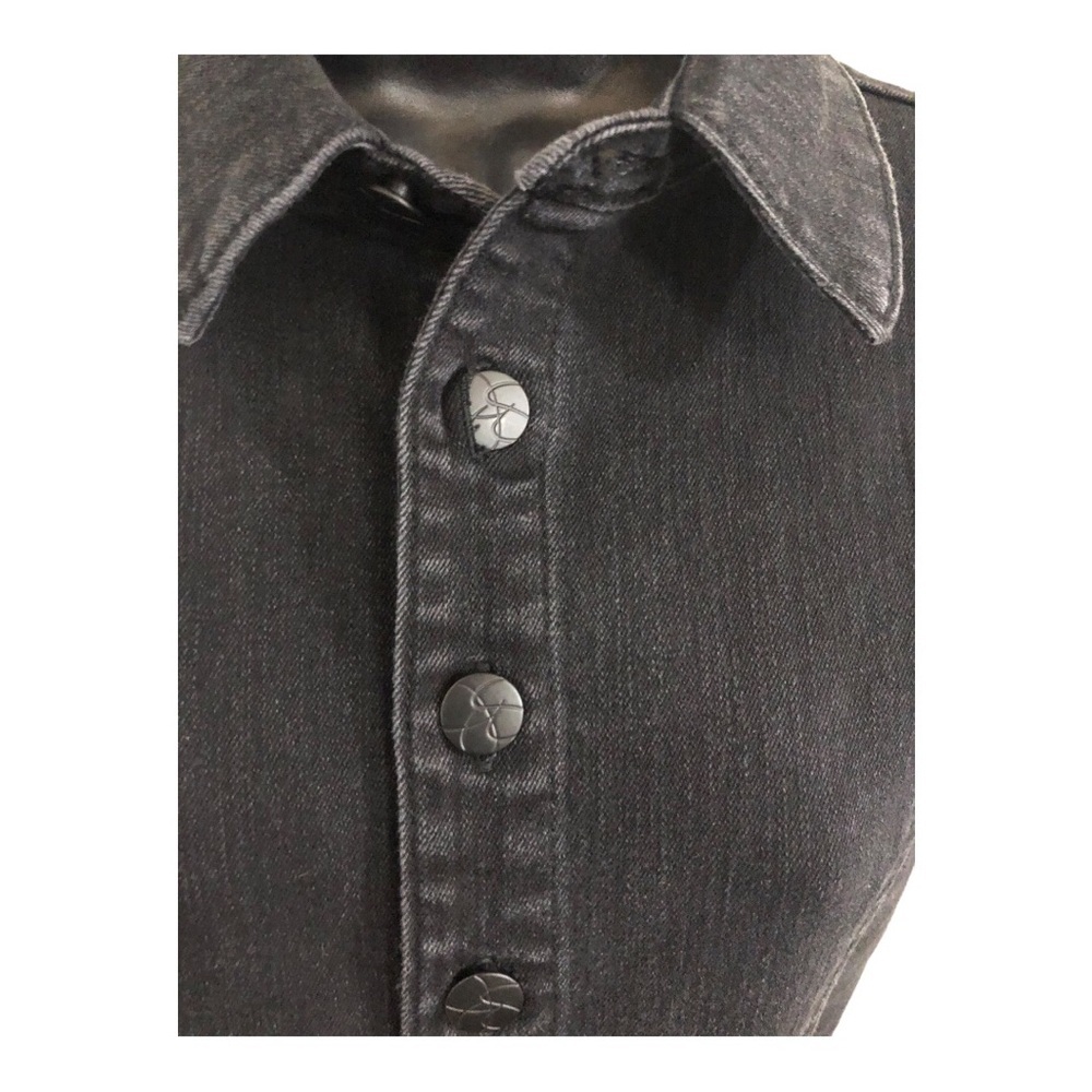 Jessica Simpson black gravel cammie flare leg stretch denim jeans Jumpsuit sz 13 - Picture 16 of 17